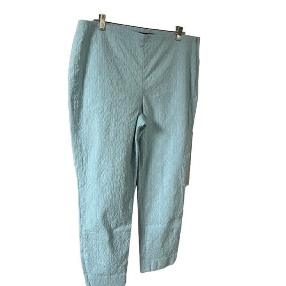 Talbots Turquoise Patterned Pixie Pants Size 14 - image 4